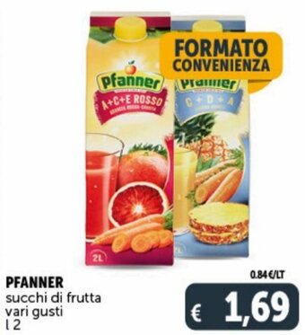 Deco Supermercati Pfanner succhi di frutta vari gusti 2 l offerta