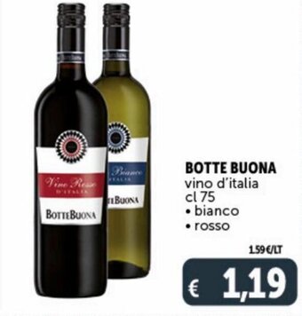 Deco Supermercati Botte Buona vino d'italia 75 cl bianco, rosso offerta