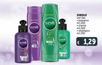 Deco Supermercati Sunsilk balsamo 200 ml, crema 200 ml, shampoo 250 ml offerta