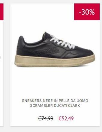 PittaRosso Sneakers nere in pelle da uomo offerta