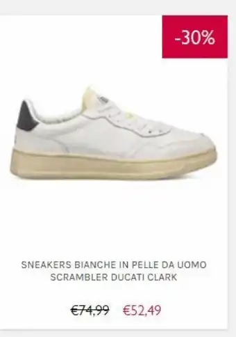 Sneakers bianche in pelle da uomo