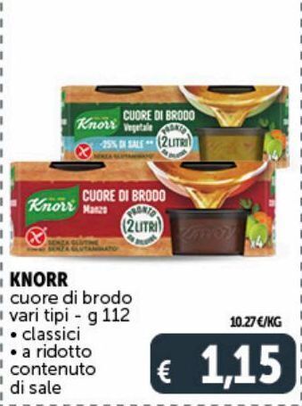 Deco Supermercati Knorr cuore di brodo vari tipi offerta