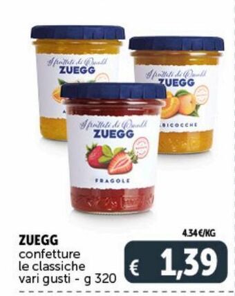 Deco Supermercati Zuegg confetture le classiche vari gusti offerta