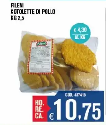Fileni cotolette di pollo 2,5 kg