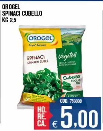 Adhoc Orogel Spinaci cubello 2,5 kg offerta