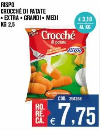 Rispo crocche di patate extra- grandi - medi 2,5 kg