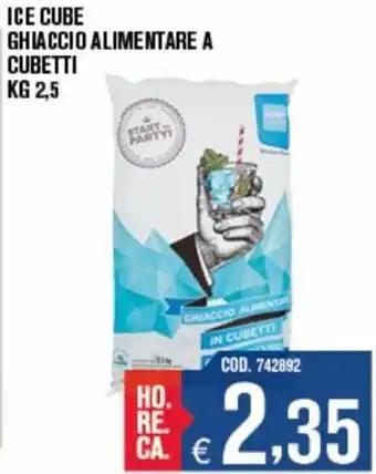 Adhoc Ice Cube Ghiaccio Alimentare a Cubetti 2,5 kg offerta