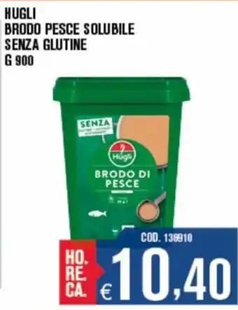Hugli Brodo Pesce solubile senza glutine 900 g