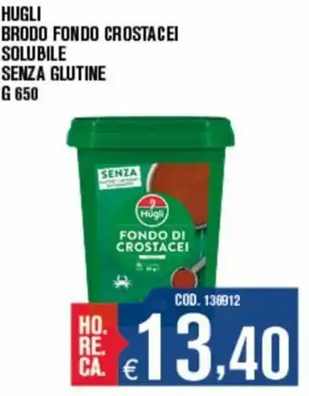 Adhoc Hugli Brodo fondo crostacei solubile senza glutine 650 g offerta