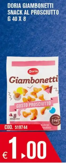 Adhoc Doria Giambonetti Snack al Prosciutto G 40x8 offerta
