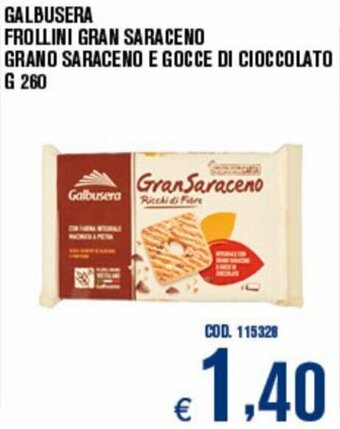 Adhoc Galbusera Frollini Gran Saraceno Grano Saraceno e Gocce di Cioccolato G 260 offerta