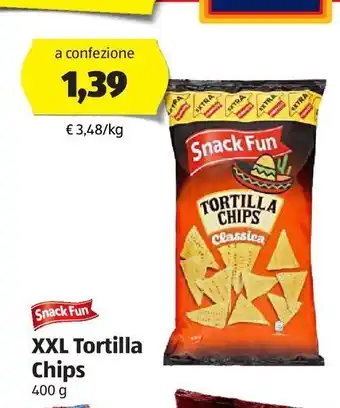 ALDI Snack fun tortillas chips 400 g offerta