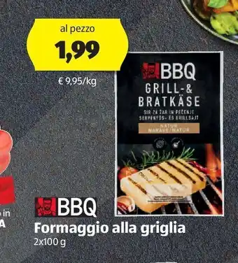ALDI Bbq formaggio alla griglia 2 x100 g offerta