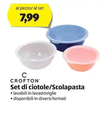 ALDI Crofton set di ciotola / scolapasta offerta