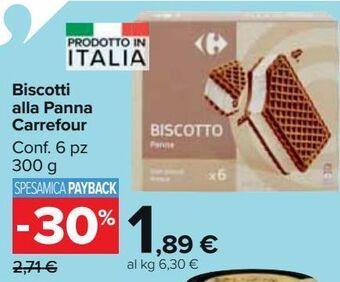 Carrefour Market Biscotti alla panna carrefour offerta