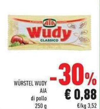 Conad City Aia Würstel Wudy di pollo 250 g offerta