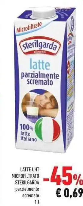 Conad City Sterilgarda Latte UHT Microfiltrato parzialmente scremato 1 l offerta