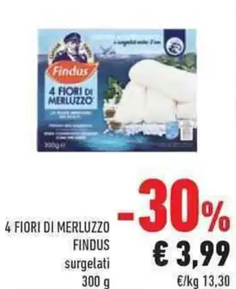 Conad City Findus 4 Fiori di Merluzzo surgelati 300 g offerta