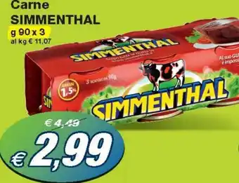 Prix Quality Simmenthal Carne g 90x3 offerta