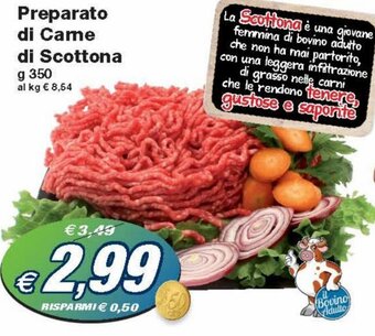 Prix Quality Preparato di Carne di Scottona g 350 offerta