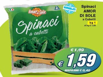 Amor di Sole Spinaci a Cubetti kg 1