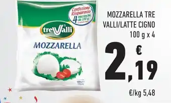 Conad Mozzarella trevalli/latte cigno offerta