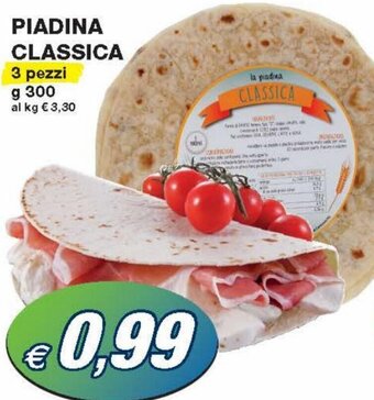Prix Quality Piadina Classica 3 Pezzi g 300 offerta