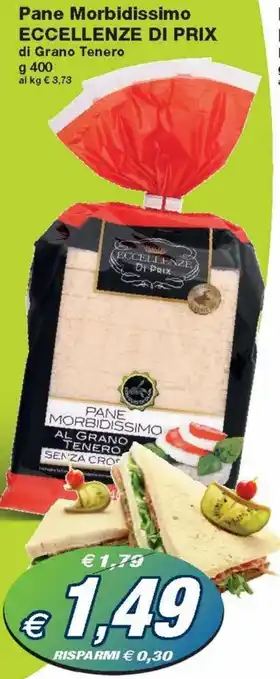 Prix Quality Eccellenze di Prix Pane Morbidissimo di Grano Tenero g 400 offerta