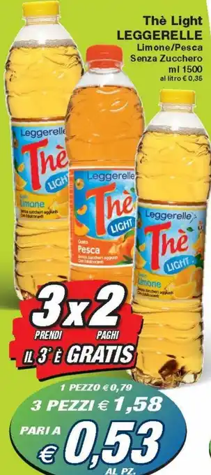 Prix Quality Leggerelle Thè Light Limone/Pesca Senza Zucchero ml 1500 offerta