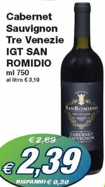Prix Quality IGT San Romidio Cabernet Sauvignon Tre Venezie ml 750 offerta