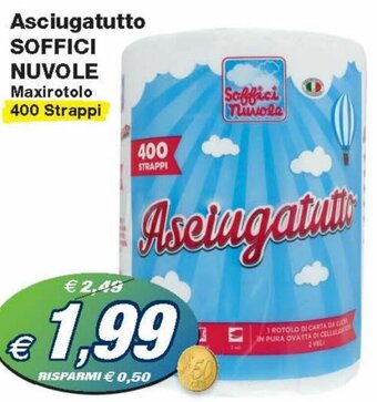 Prix Quality Soffici Nuvole Asciugatutto Maxirotolo 400 Strappi offerta