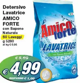 Prix Quality Amico Forte Detersivo Lavatrice con Sapone Naturale 60 Lavaggi g 5280 offerta