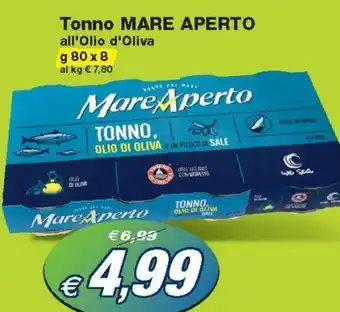 Prix Quality Mare Aperto Tonno All'Olio di Oliva g 80x8 offerta