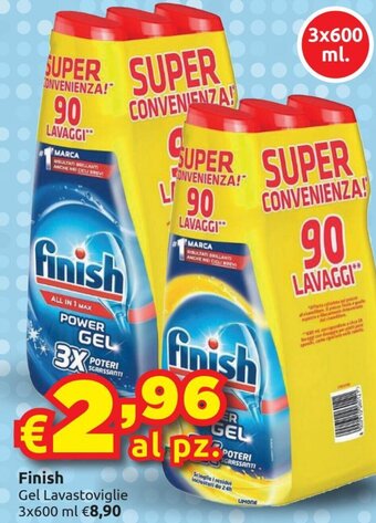 Saponi e profumi Finish Gel Lavastoviglie 3x600 ml offerta