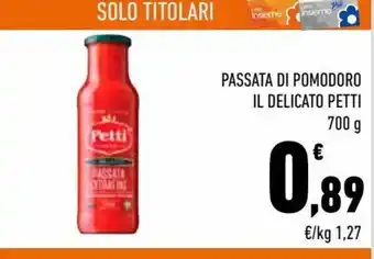 Conad City Passata di pomodoro petti il delicato 700 g offerta