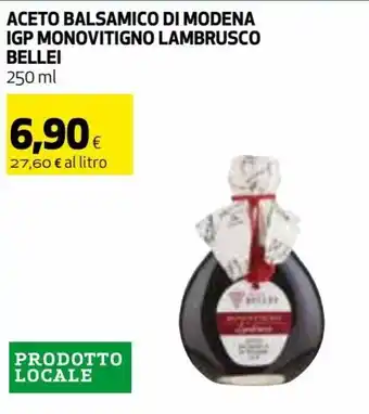 Coop Bellei Aceto Balsamico di modena igp monovitigno lambrusco 250 ml offerta