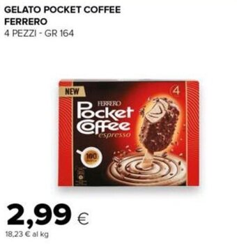 Tigre Ferrero Gelato pocket coffee 4 pezzi 164 gr offerta