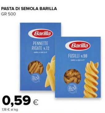 Tigre Barilla Pasta di semola 500 gr offerta