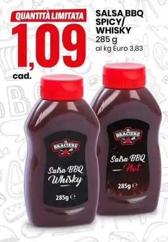 Eurospin Salsa Bbq spicy/whisky 285 g offerta