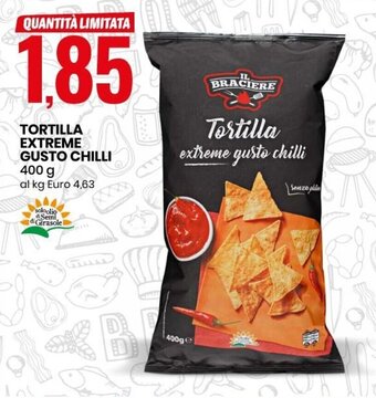 Eurospin Il Braciere Tortilla extreme gusto chilli 400 g offerta