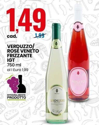 Eurospin Verduzzo/Rosé Veneto frizzante IGT 750 ml offerta