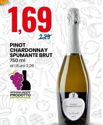 Eurospin Pinot Chardonnay Spumante Brut 750 ml offerta