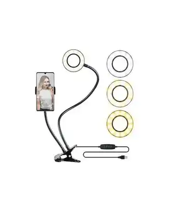 Soporte para celular tipo selfie redlemon con aro de luz led