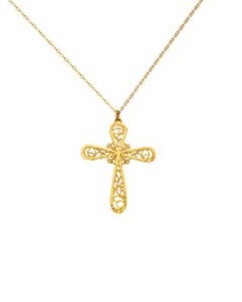 Dije de cruz oro amarillo 14k