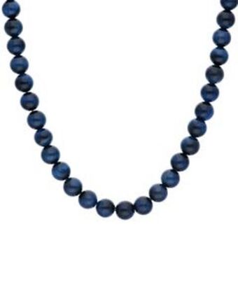 Joyerías Bizzarro Gargantilla acero para caballero piedra de ojo de tigre azul oferta