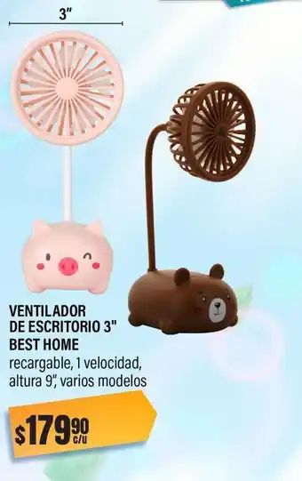Woolworth Ventilador de escritorio best home recargable oferta