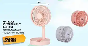 Ventilador de escritorio 5,5" best home 3 vel