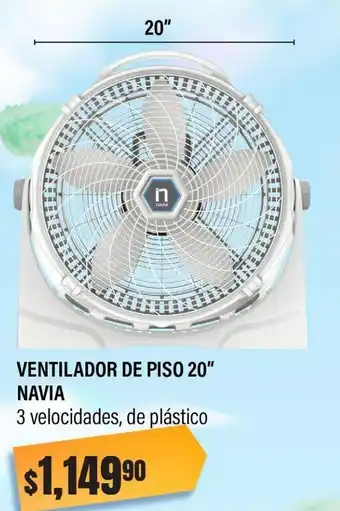 Woolworth Ventilador de piso 20" navia 3 vel oferta