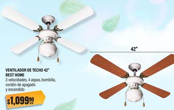 Woolworth Ventilador de techo 42" best home oferta