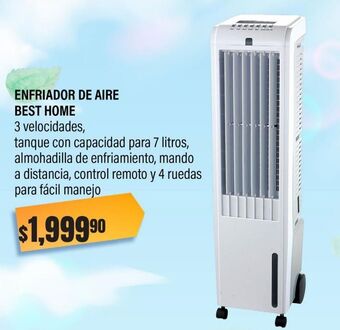 Enfriador de aire best home 3 vel